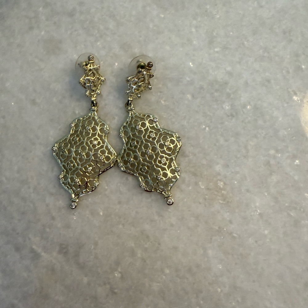 Kendra Scott Gold Filigree Dangle Earrings